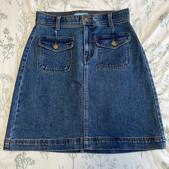 Draper James 2-Pocket Denim Skirt, size 2, NWOT - Picture 5 of 10
